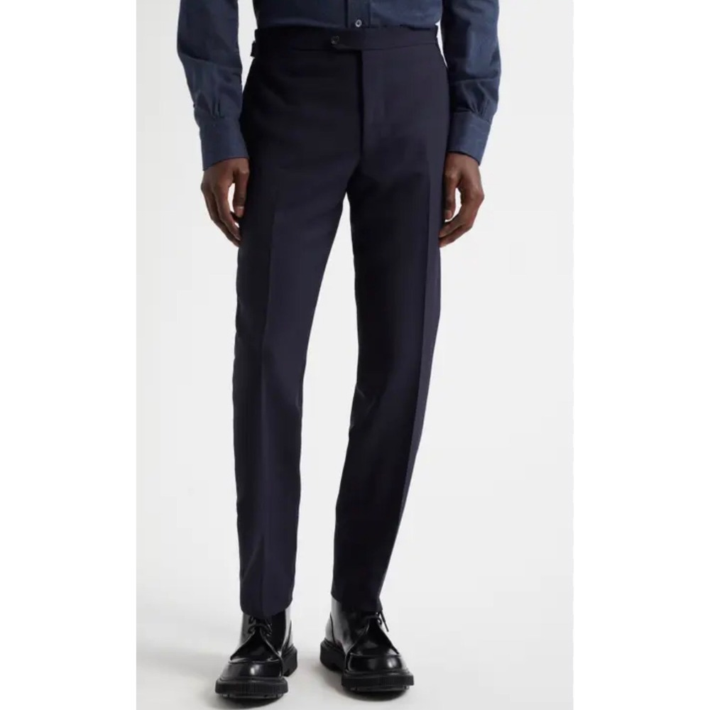 Thom Sweeney Mens 100%‎ Wool Dress Pants Trousers Navy Sz 38 Event Office Career